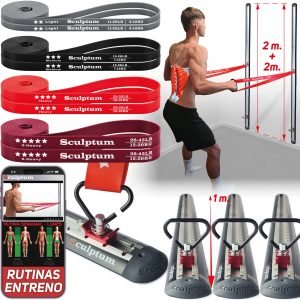 TRX Sculptum™ – Sistema de entrenamiento en suspensión, resistente, portátil y ajustable